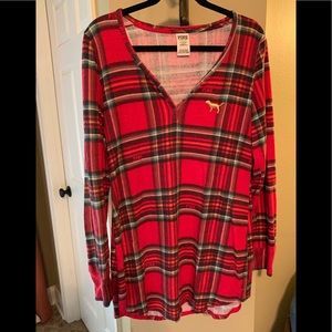 VS plaid sleep shirt.
